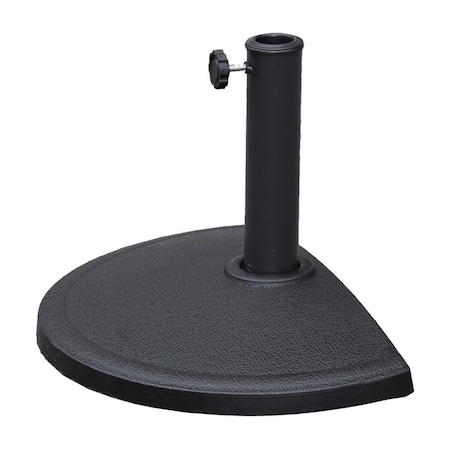 International Caravan Compound Resin Half-Round Umbrella Stand, Black YF-BB012-BK